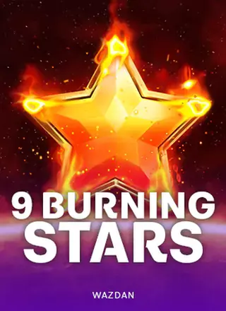 ภาพหน้าปกเกมสล็อต 9 Burning Stars™ ธีมอวกาศและดวงดาวร้อนแรง จาก Wazdan